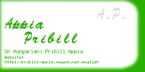 appia pribill business card